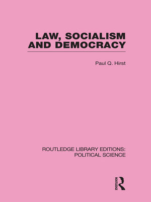 cover image of Law, Socialism and Democracy